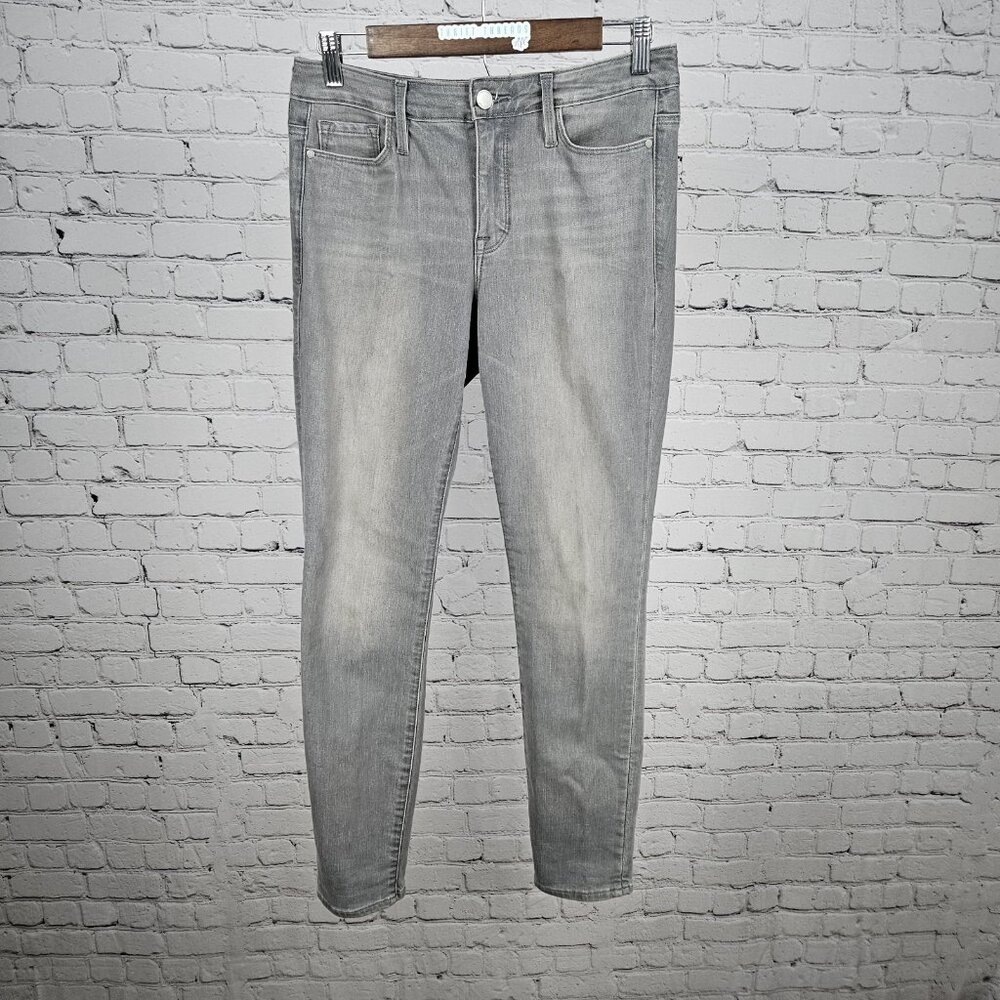 Athleta Grey Sculptek Denim Mid Rise Performance Skinny Jeans 4 (28x29.5)